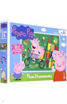 Свинка Пеппа. Пазл-24 "Быстрее ветра" (05849)