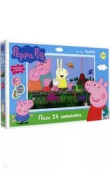 Свинка Пеппа. Пазл-24 "Парк динозавров" (04284)