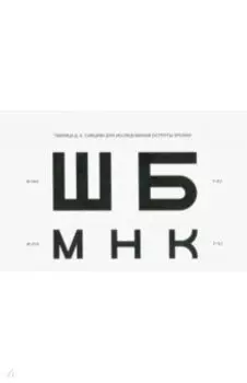 Таблица Д. А. Сивцева для исследования остроты зрения