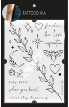 Тату временное большое Freedom Love