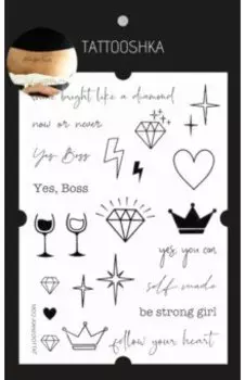 Тату временное большое Girl Power