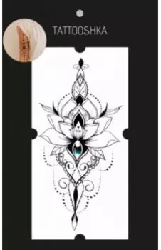 Тату временное большое Мандала-лотос