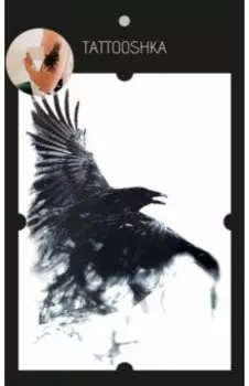 Тату временное большое Ворон