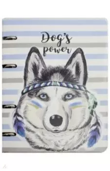 Тетрадь 120 листов, кольцевой механизм, Indie, собака (N1211)