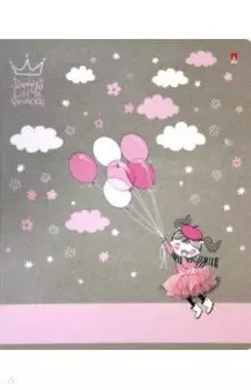 Тетрадь 48 листов, клетка, "Маленькая принцесса", в ассортименте (7-48-1095)