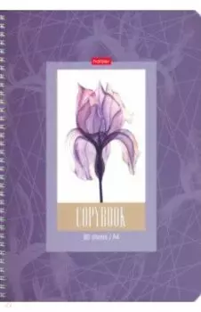 Тетрадь 80 листов, клетка, А4, гребень, "Нежность цветка", в ассортименте (80Т4лВ1гр)
