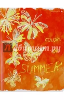 Тетрадь 96 листов, клетка, "Бабочки", в ассортименте (7-96-223)