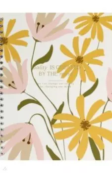 Тетрадь April. Цветы, 80 листов, клетка