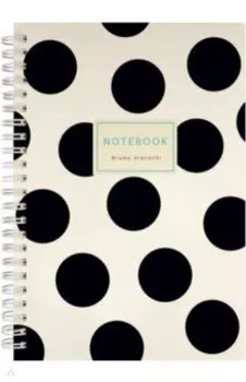 Тетрадь Black Polka Dots, А5, 60 листов, клетка