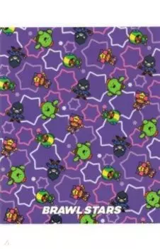 Тетрадь Brawl Stars. Фиолетовая, 48 листов, клетка