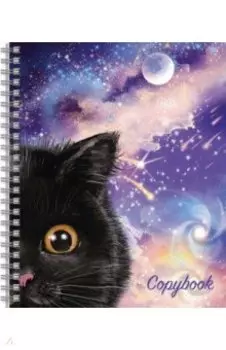 Тетрадь Чёрный кот, 80 листов, клетка