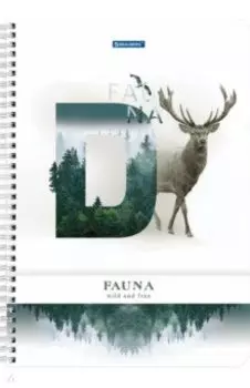 Тетрадь Fauna, А4, 96 листов, клетка, в ассортименте