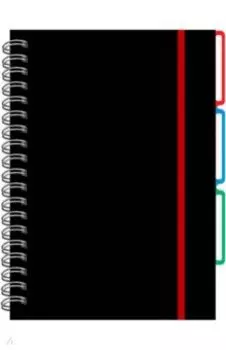 Тетрадь Favorite Black. Красная, А4, 120 листов, клетка