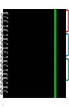 Тетрадь Favorite Black. Зеленая, А4, 120 листов, клетка