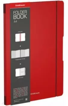 Тетрадь FolderBook, красная, А4, 48 листов, клетка