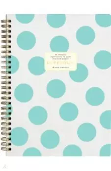 Тетрадь Горошек крупный мятный, B5, 60 листов, клетка