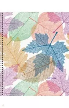 Тетрадь Листопад, 60 листов, линия, в ассортименте