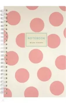 Тетрадь на гребне Salmon Pol.dot, 60 листов, клетка