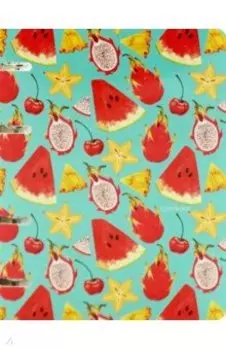 Тетрадь на кольцах Экзотические фрукты, А5, 80 листов, клетка