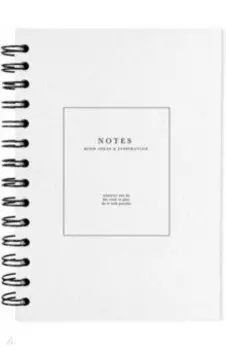 Тетрадь на спирали Notes белая, 120 листов, клетка