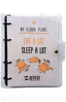 Тетрадь общая "Relax. Кот" (120 листов, клетка, на кольцах) (N1707)