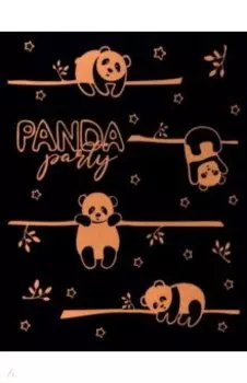 Тетрадь Панды, золото, 48 листов, клетка