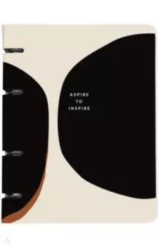 Тетрадь с кольцевым механизмом Inspire, бежевый, 80 листов, клетка