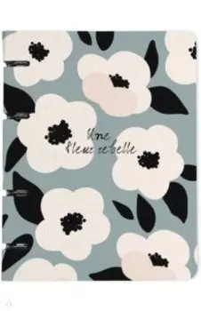 Тетрадь с кольцевым механизмом Pretty, 120 листов, клетка, голубой