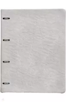 Тетрадь с кольцевым механизмом Turtle, серый, 120 листов, А4, клетка