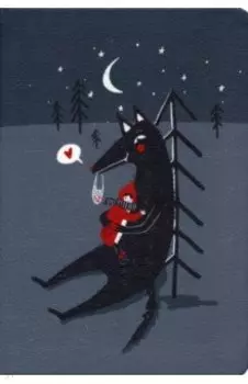 Тетрадь Scarytale. Волк и девочка, 96 листов, клетка