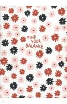 Тетрадь Sentiment. Черные и красные цветы, А5+, 48 листов, клетка