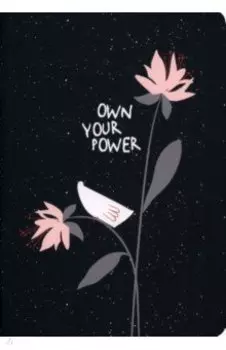 Тетрадь Sentiment. Цветы на черном, А5-, 48 листов, клетка