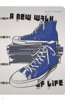 Тетрадь со сменным блоком Кеды синие, А5+, 80 листов, в точку