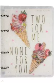 Тетрадь со сменным блоком Мороженое, А5, 80 листов, клетка