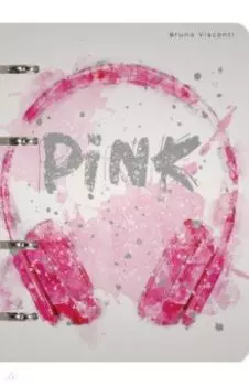 Тетрадь со сменным блоком Pink Style. Наушники, 80 листов, линия