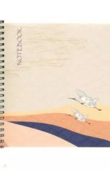 Тетрадь Журавли, 60 листов, клетка, в ассортименте