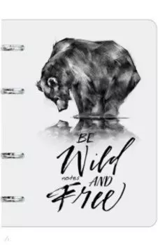 Тетради на кольцах Wildlife, 100 листов, клетка, А5