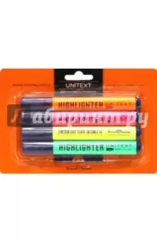 Текстовыделитель, 4 цвета "UniTex" (22-0019)