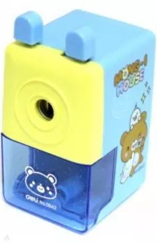 Точилка механическая (1 отверстие), пластик, в ассортименте (E0642)