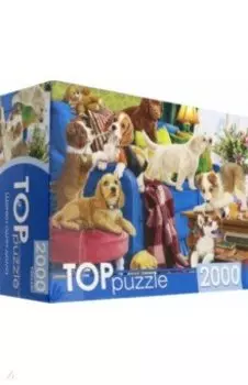 TOPpuzzle-2000 "Щенки одни дома" (ХТП2000-1597)