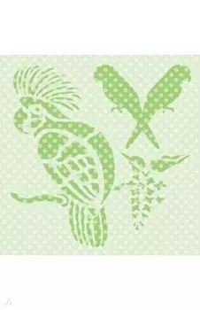 Трафарет для рисунка Попугайчики