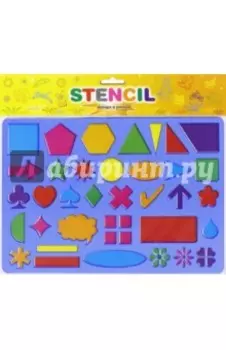 Трафарет "Морская фауна. Фигуры", с раскраской (в ассортименте) (М-6533)