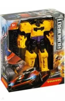 Трансформер 2 в 1. Робот и автомобиль, жёлтый