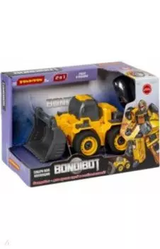 Трансформер-конструктор с отверткой, 2 в 1. Колёсный бульдозер-робот