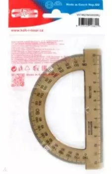 Транспортир 180/125, дымчатый, пластиковый