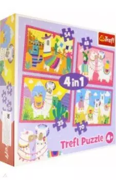 Trefl. Puzzle-35х48х54х70. Ламы в отпуске (34322)