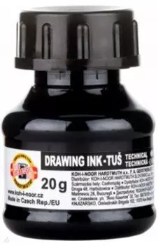 Тушь акриловая плакатная, черная