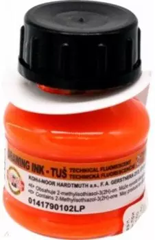 Тушь акриловая плакатная, оранжевая неоновая