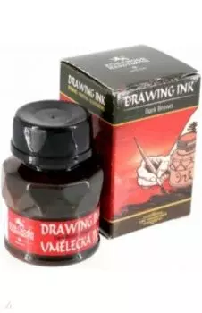 Тушь индийская, коричневый темный