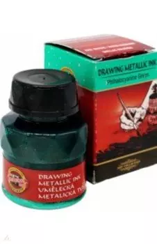 Тушь индийская, металлик зеленый ФЦ